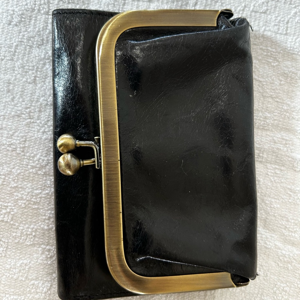 Elegant Black Leather Clutch